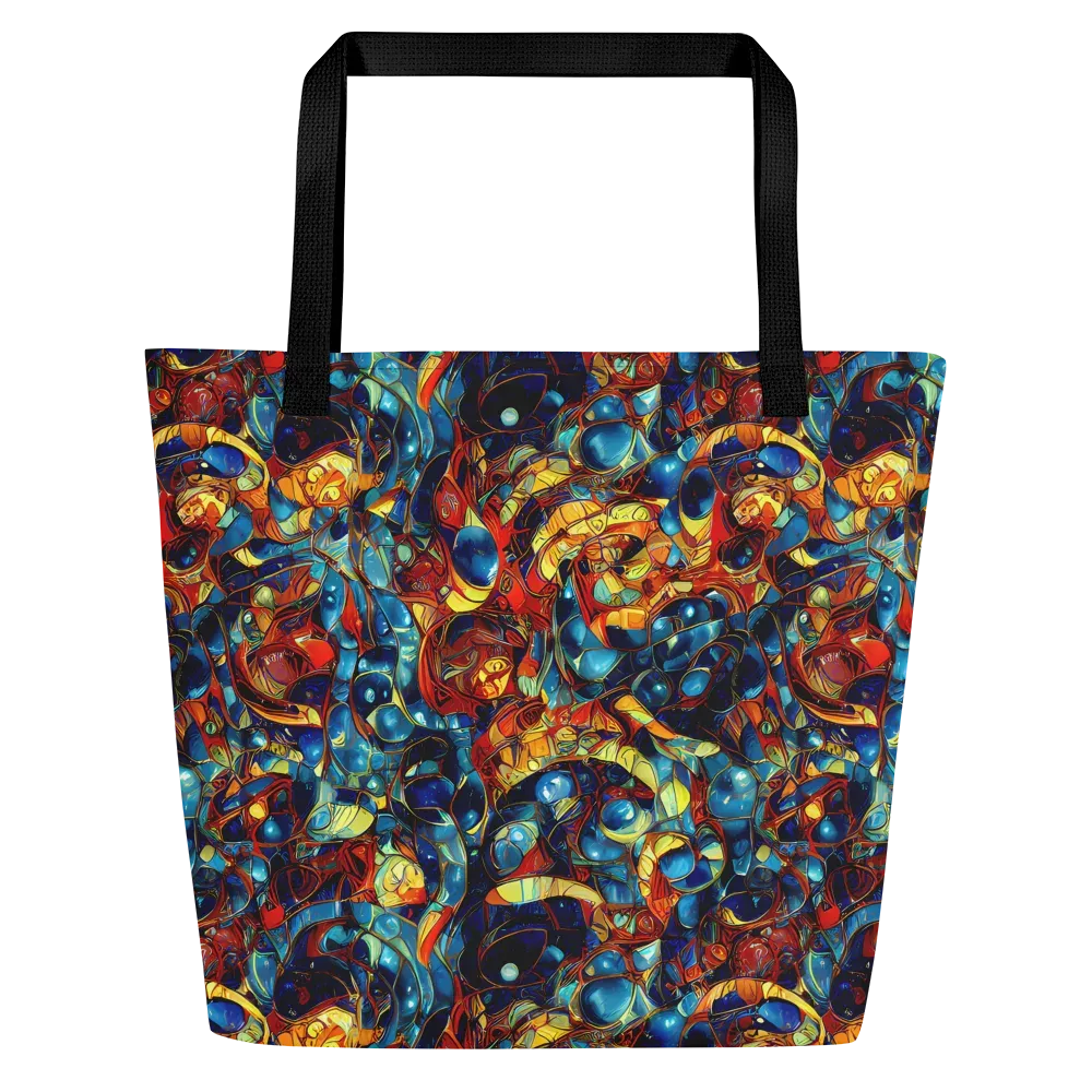 Sapphire Frenzy on Large Tote Bag W/ Pocket — Front