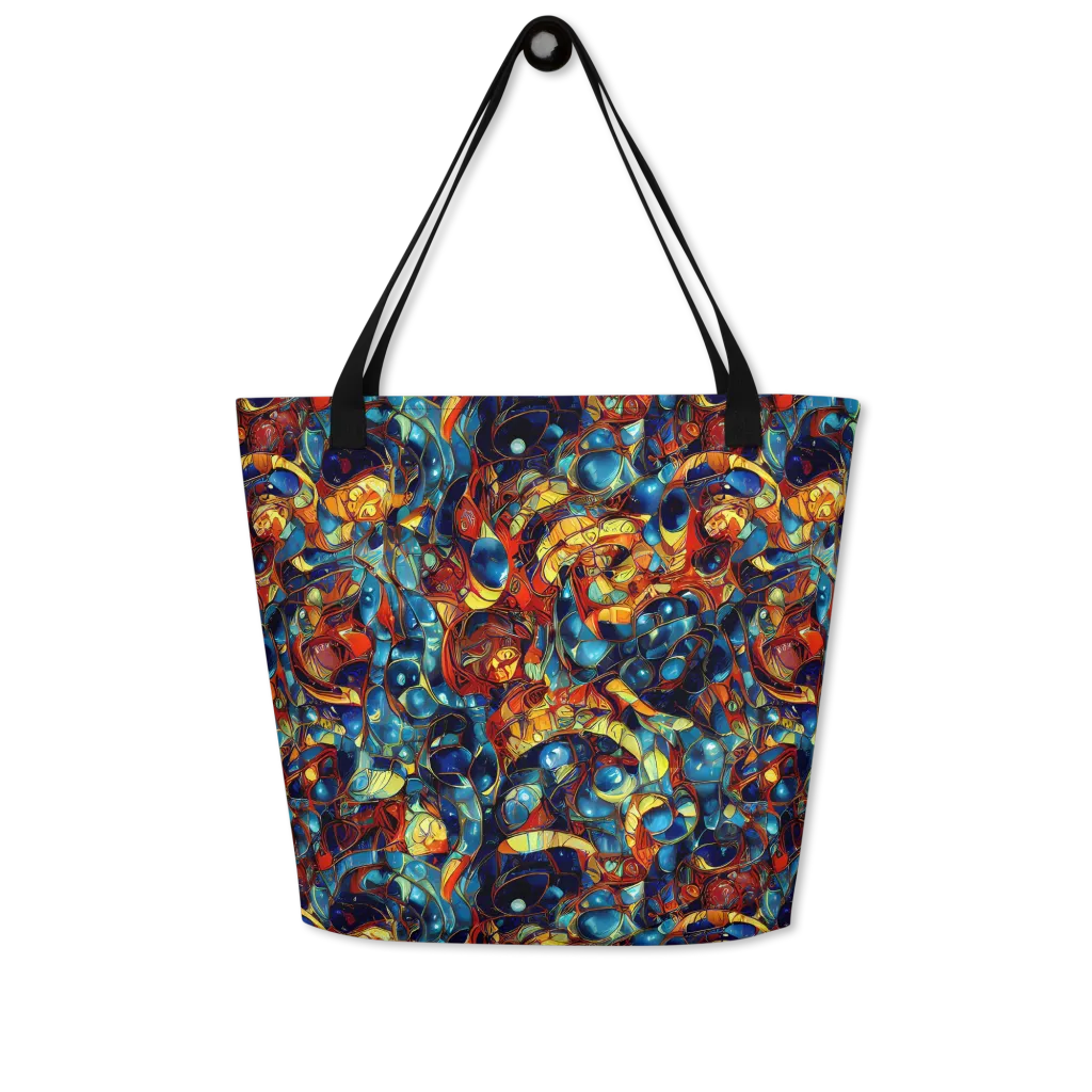 Sapphire Frenzy on Large Tote Bag W/ Pocket — Front