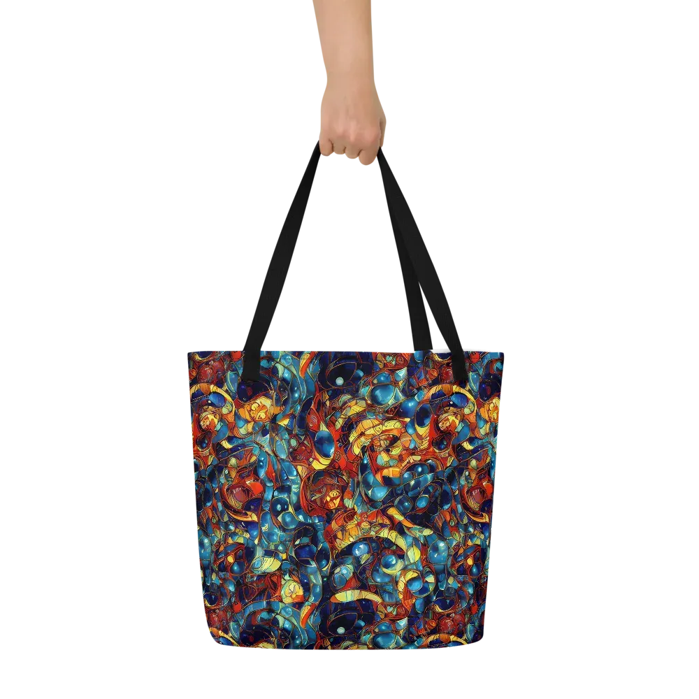 Sapphire Frenzy on Large Tote Bag W/ Pocket — Front