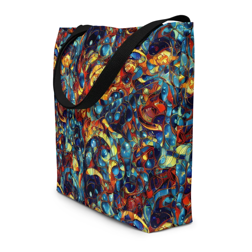 Sapphire Frenzy on Large Tote Bag W/ Pocket — Front