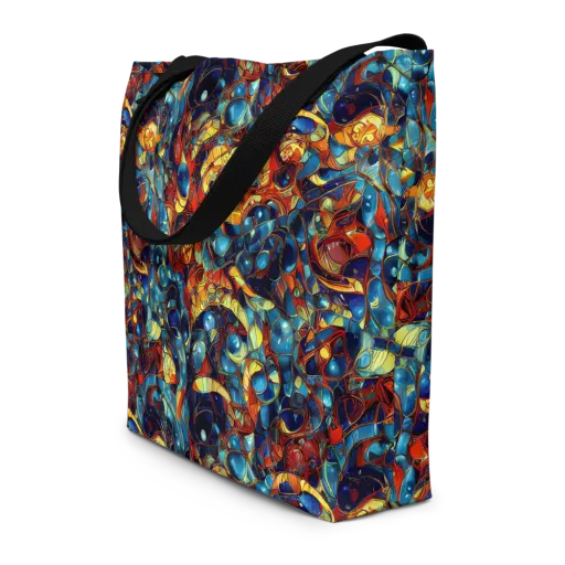 Sapphire Frenzy on a Large Tote Bag W/ Pocket