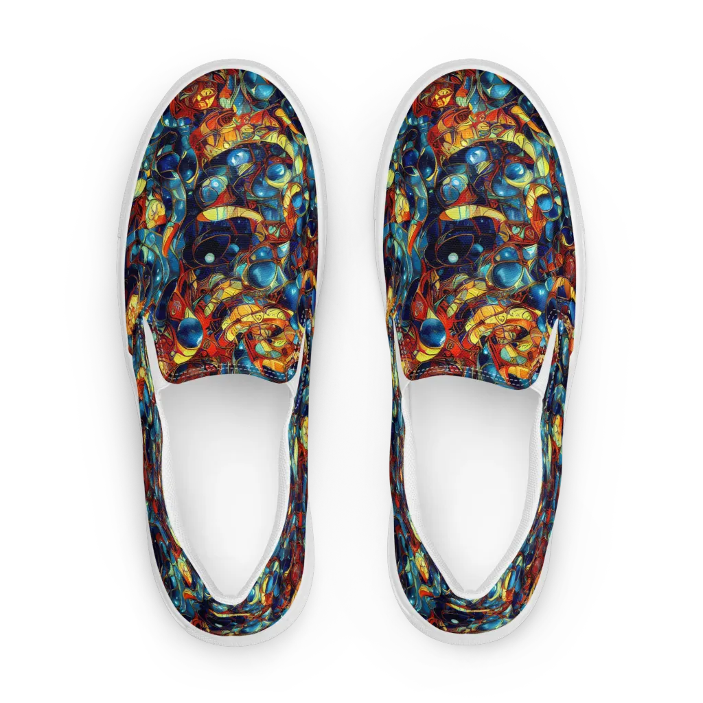 Sapphire Frenzy on Women's Slip-On Canvas Shoes — Front