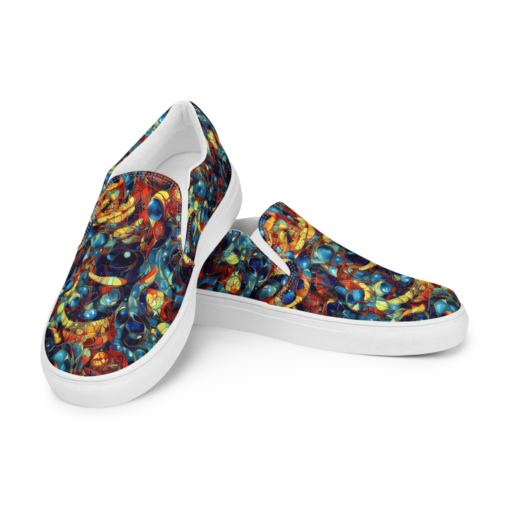 Sapphire Frenzy on Women's Slip-On Canvas Shoes — Left Front