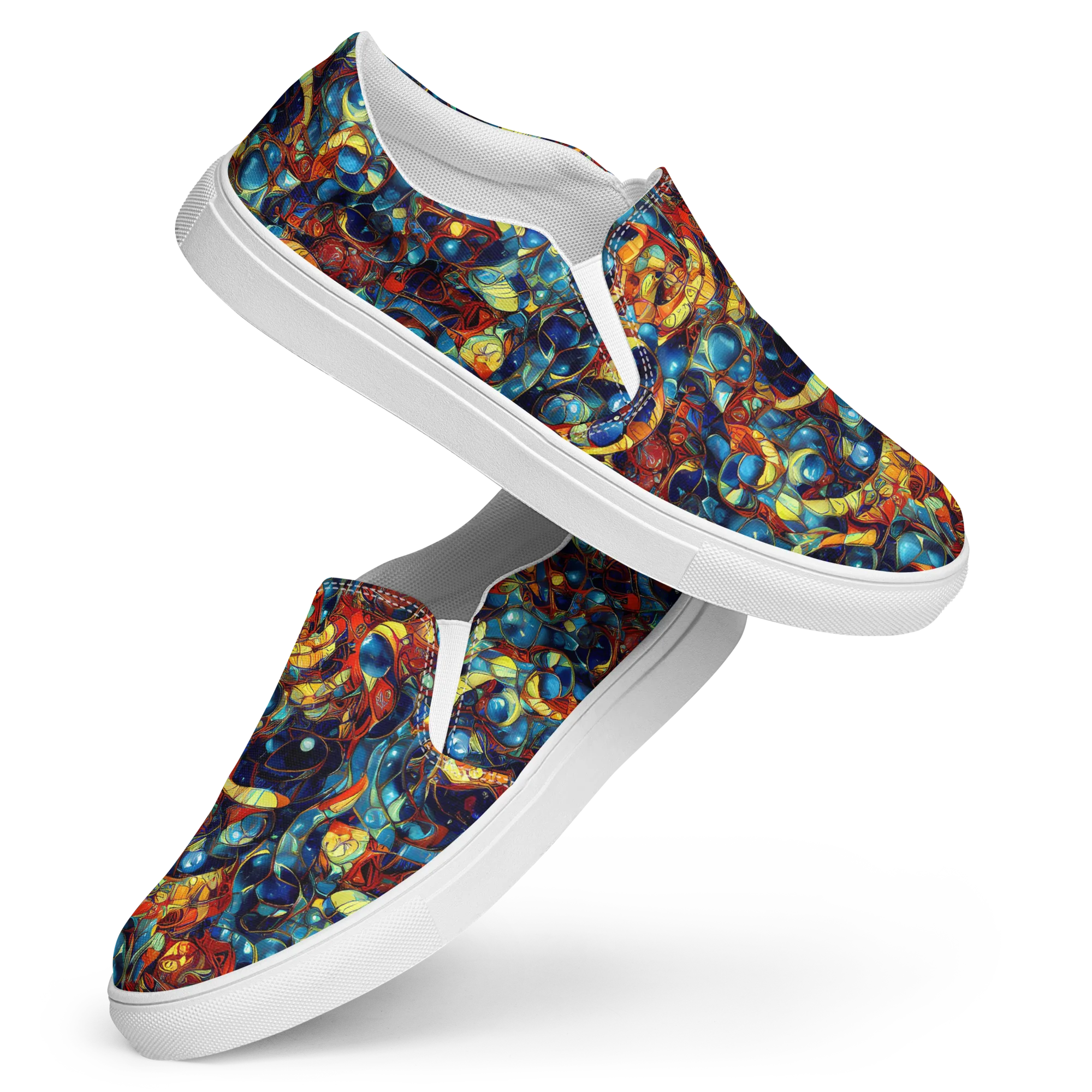 Sapphire Frenzy on Women's Slip-On Canvas Shoes — Front