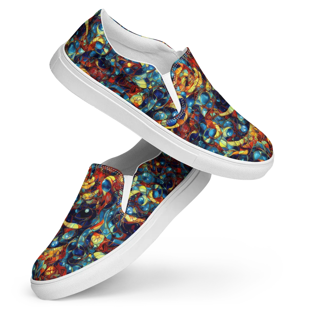Sapphire Frenzy on Women's Slip-On Canvas Shoes — Front