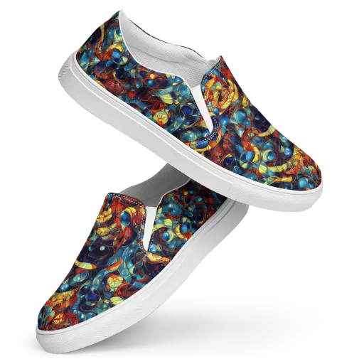 Sapphire Frenzy on a Women's Slip-On Canvas Shoes