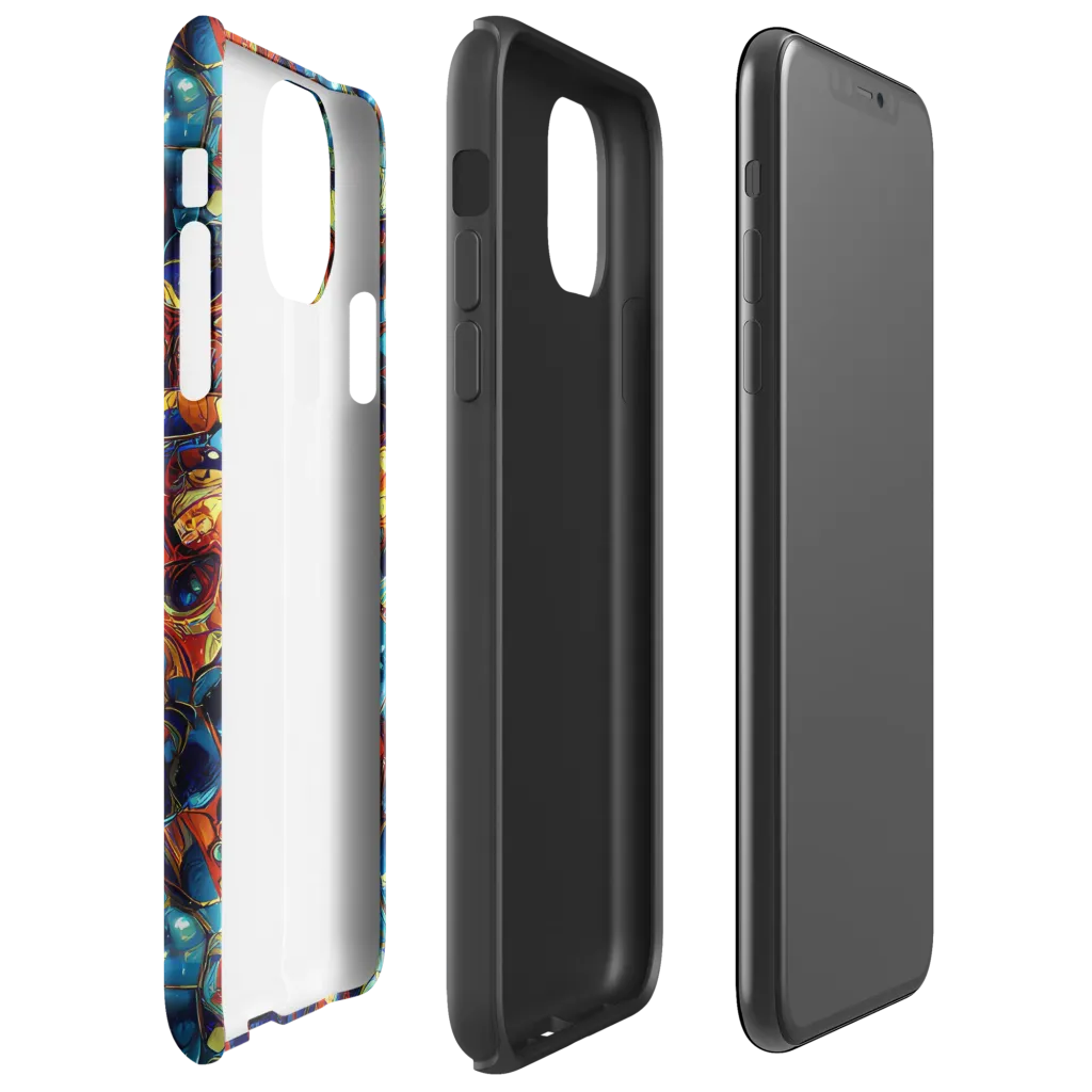 Sapphire Frenzy on Tough Case for iPhone® — Right