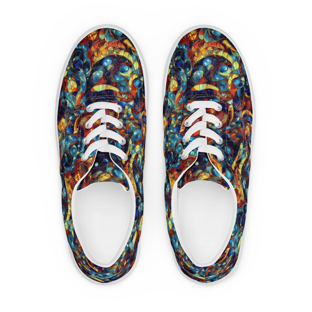 Sapphire Frenzy on Men's Lace-Up Canvas Shoes — Front