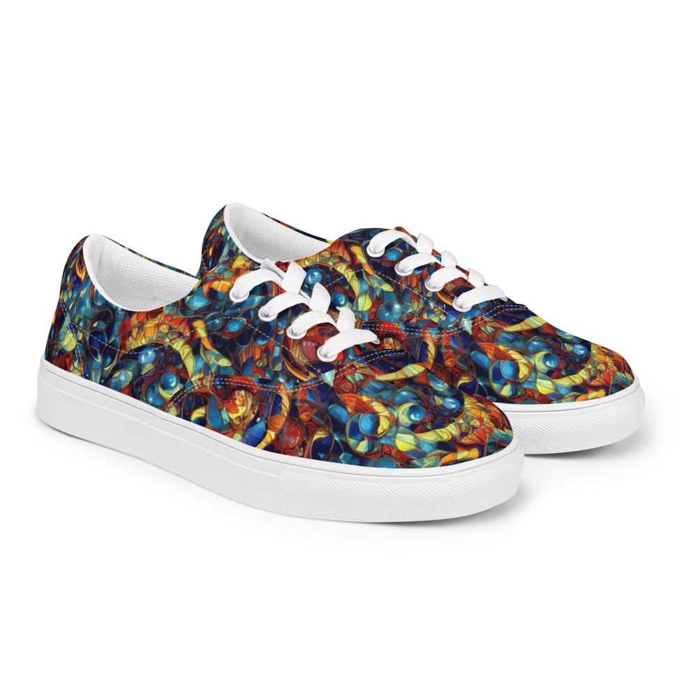 Sapphire Frenzy on Men's Lace-Up Canvas Shoes — Right Front
