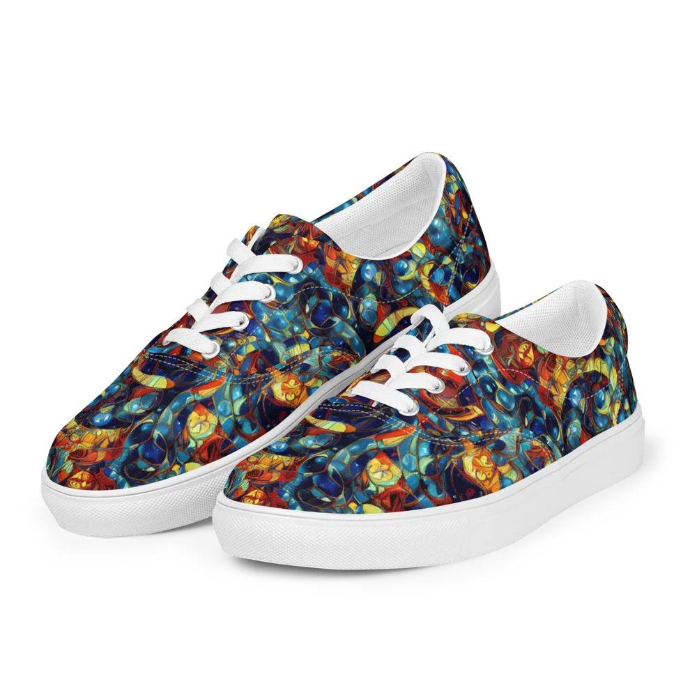 Sapphire Frenzy on Men's Lace-Up Canvas Shoes — Left Front