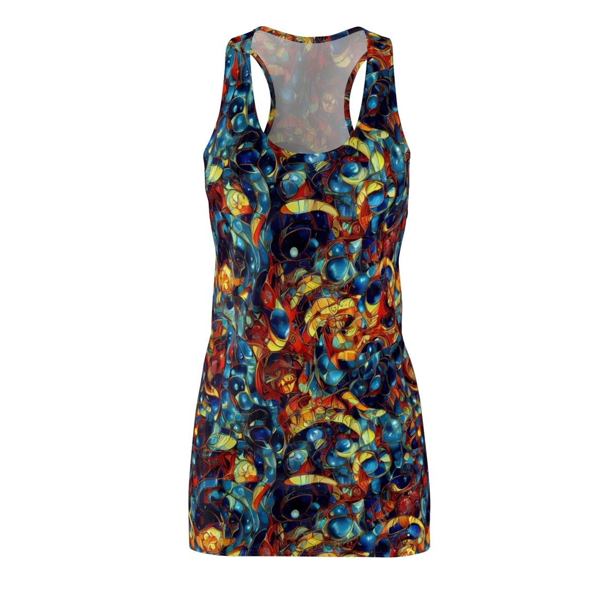 Sapphire Frenzy on Racerback Dress — Front