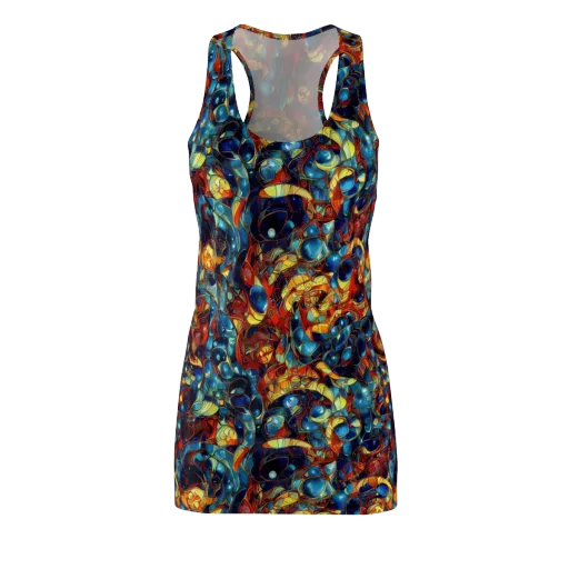 Sapphire Frenzy on a Racerback Dress