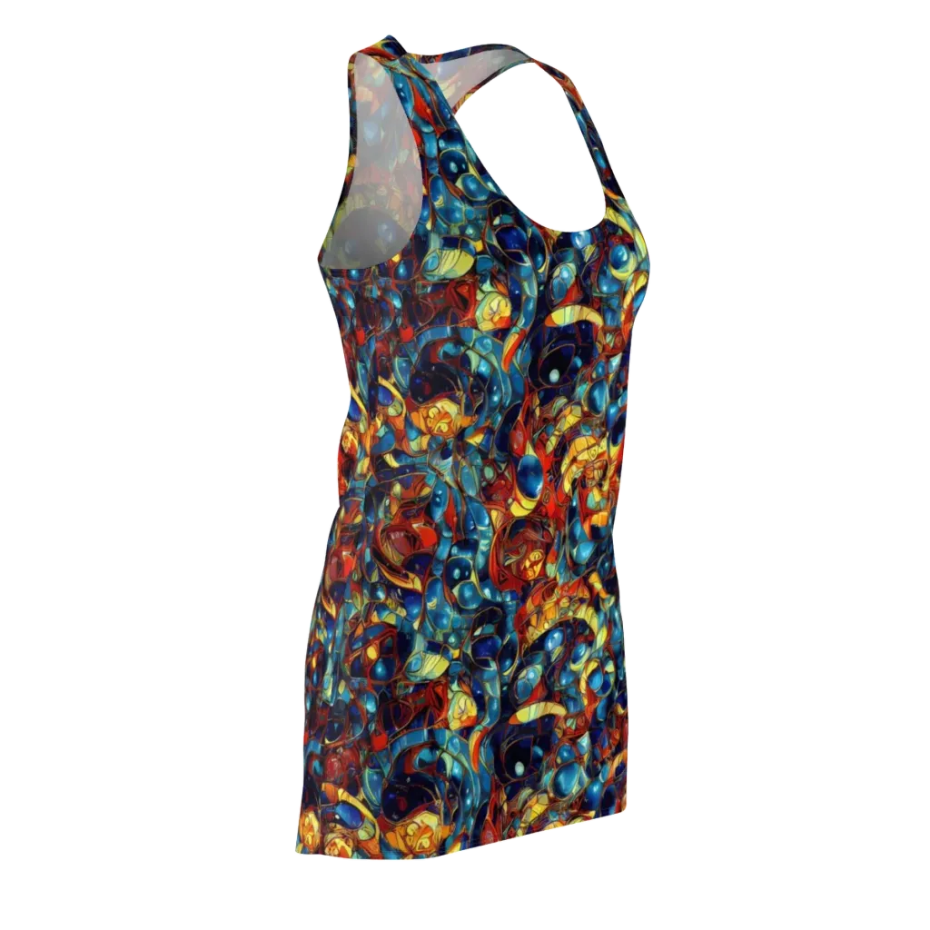 Sapphire Frenzy on Racerback Dress — Front Side