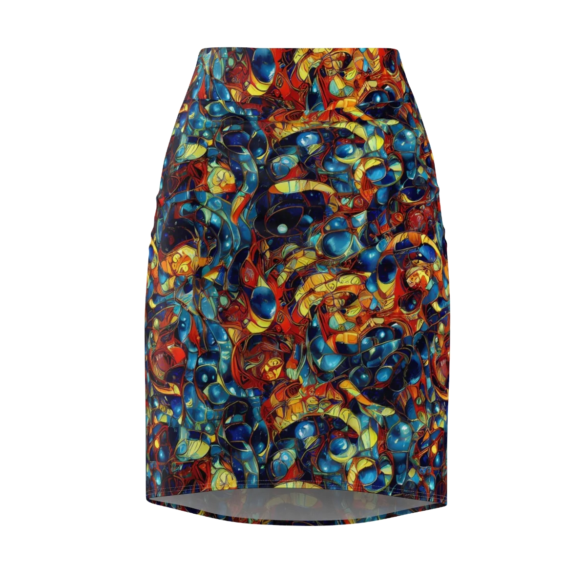 Sapphire Frenzy on Pencil Skirt — Front