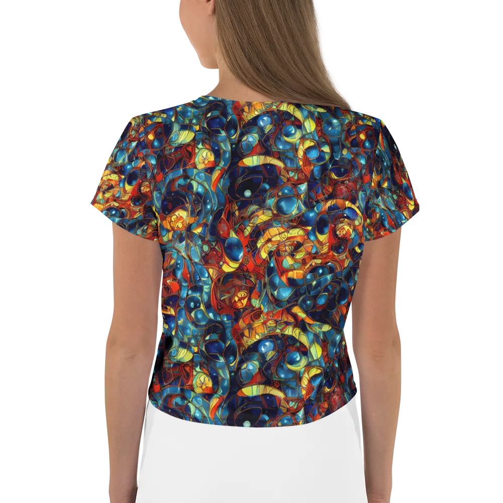 Sapphire Frenzy on Crop Tee — Back
