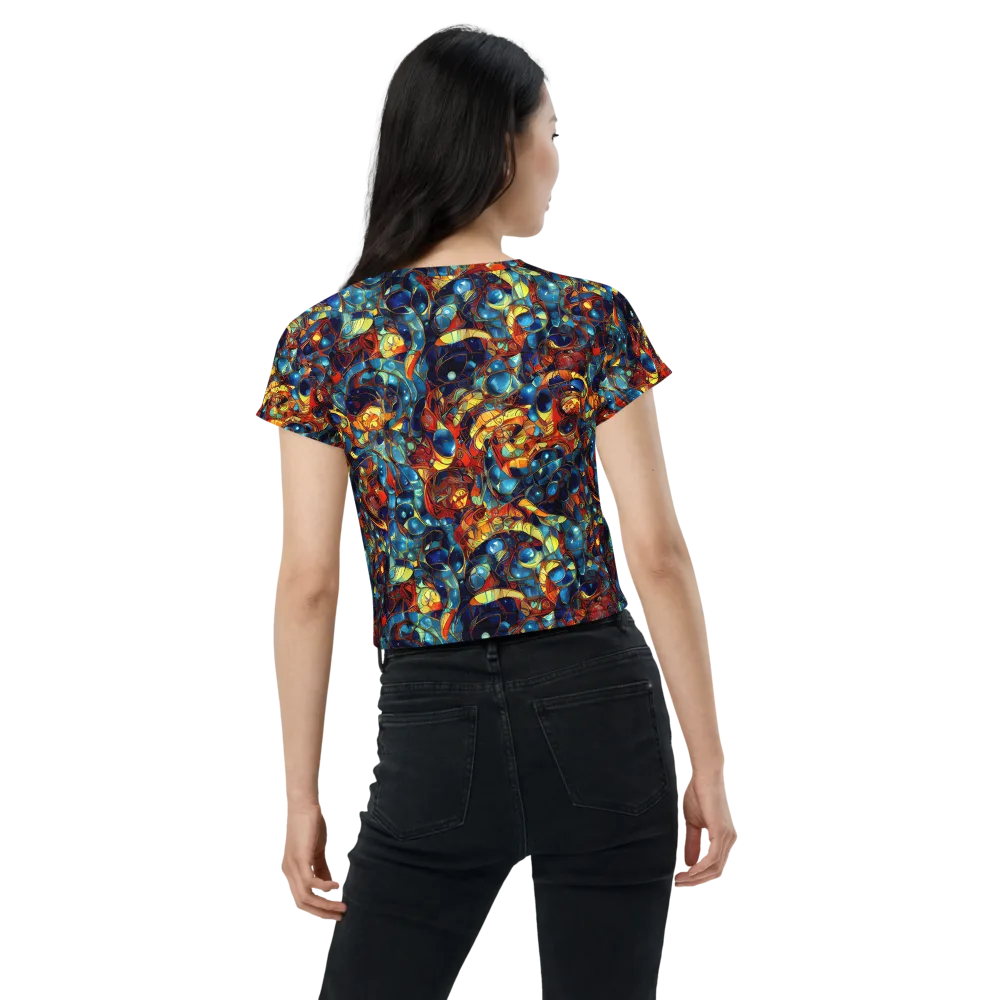 Sapphire Frenzy on Crop Tee — Back