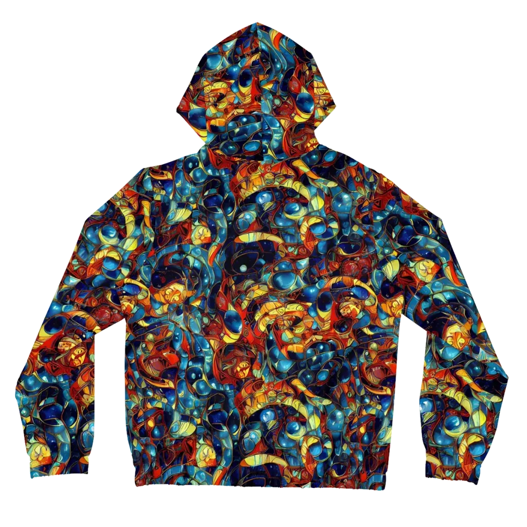 Sapphire Frenzy on Women's Full-Zip Hoodie — Back