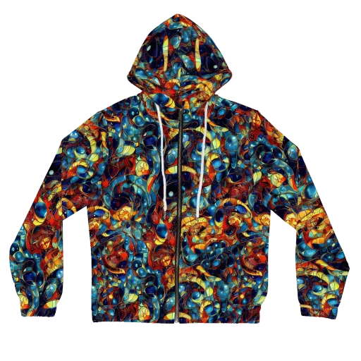 Sapphire Frenzy on a Women's Full-Zip Hoodie