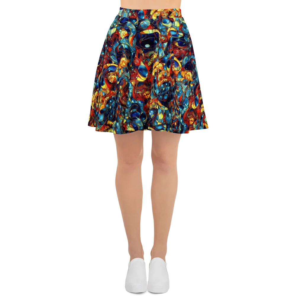 Sapphire Frenzy on Skater Skirt — Front