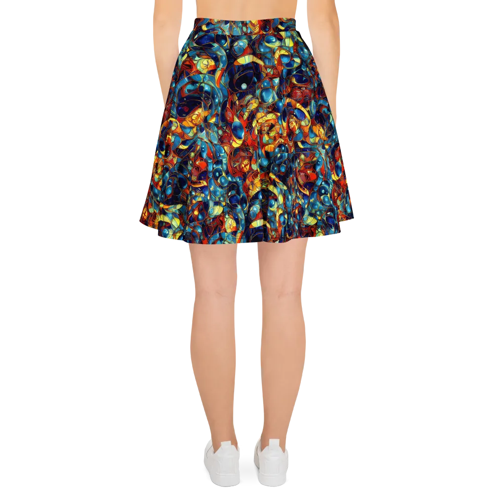 Sapphire Frenzy on Skater Skirt — Back