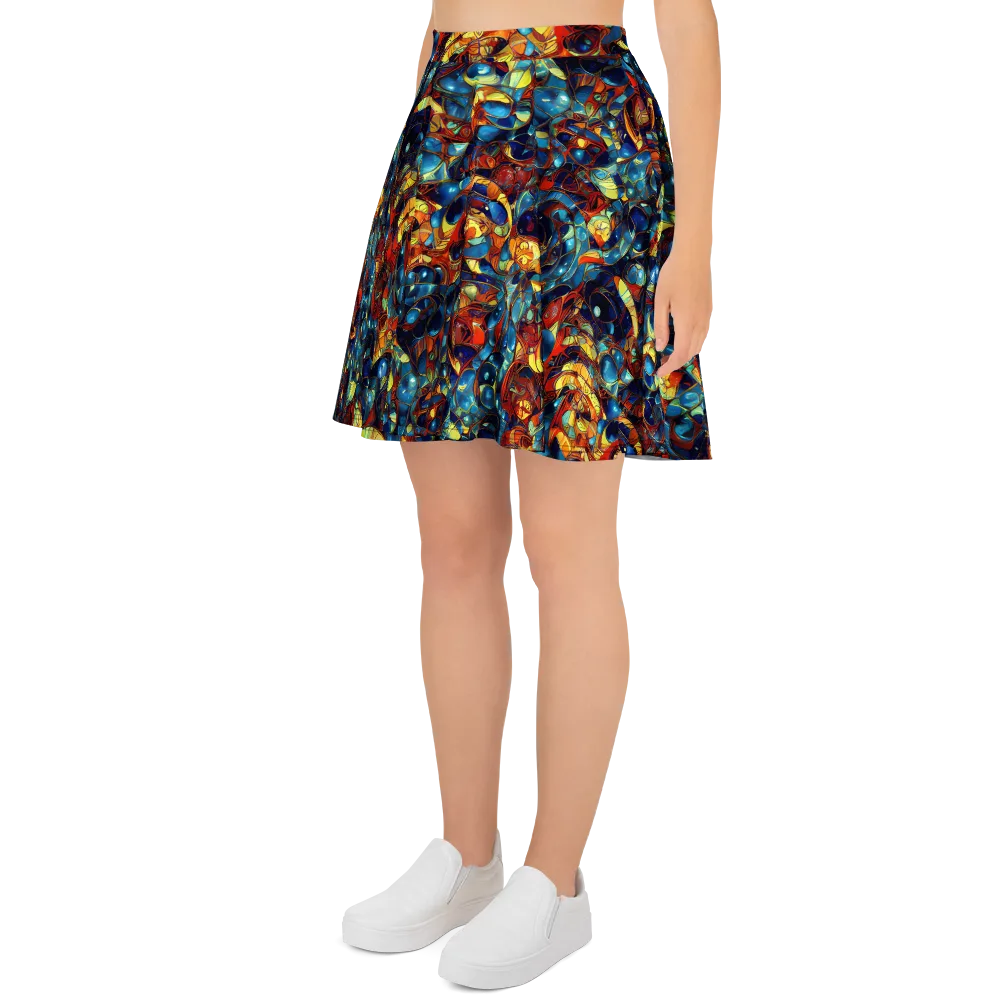 Sapphire Frenzy on Skater Skirt — Left