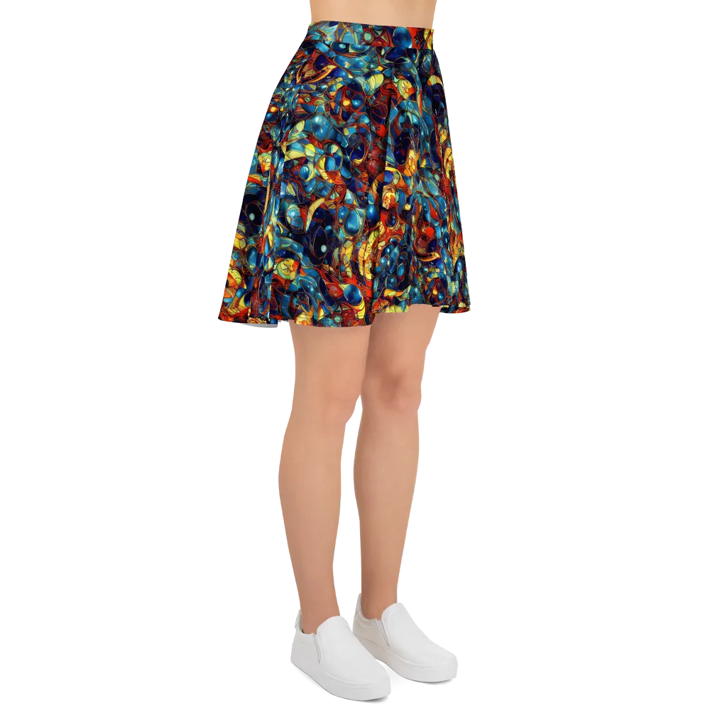 Sapphire Frenzy on Skater Skirt — Right