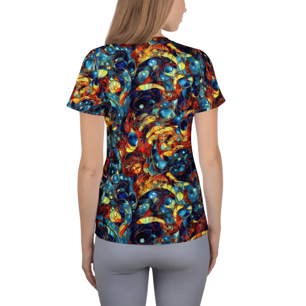 Sapphire Frenzy on Women's Athletic T-Shirt — Back