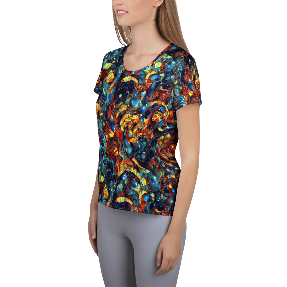 Sapphire Frenzy on Women's Athletic T-Shirt — Left