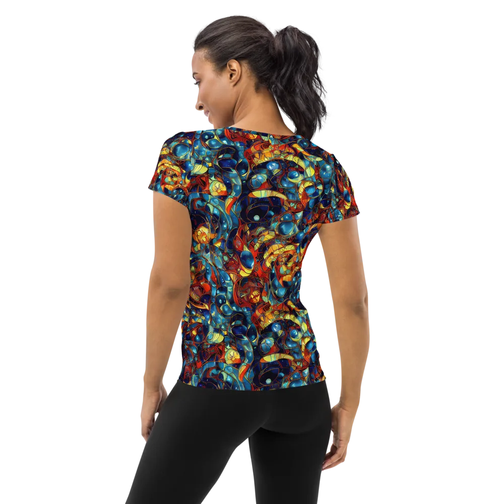 Sapphire Frenzy on Women's Athletic T-Shirt — Back