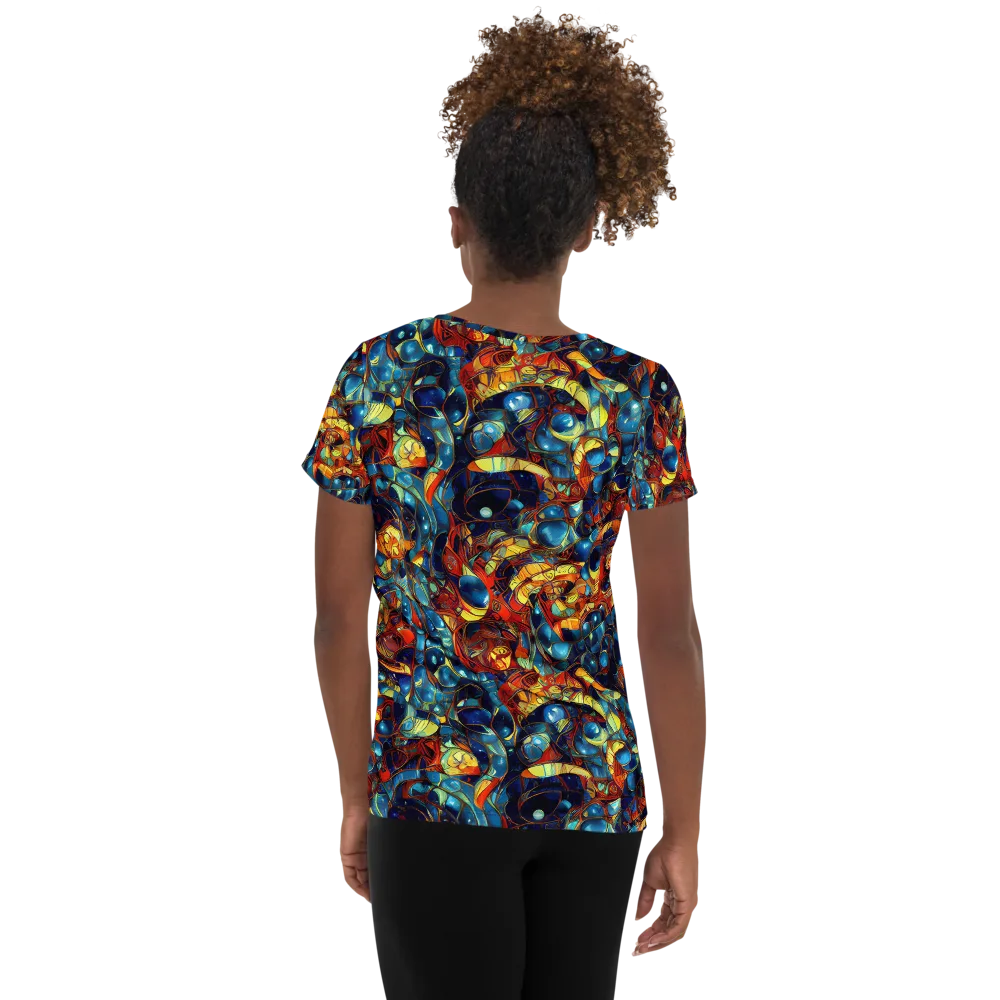 Sapphire Frenzy on Women's Athletic T-Shirt — Back