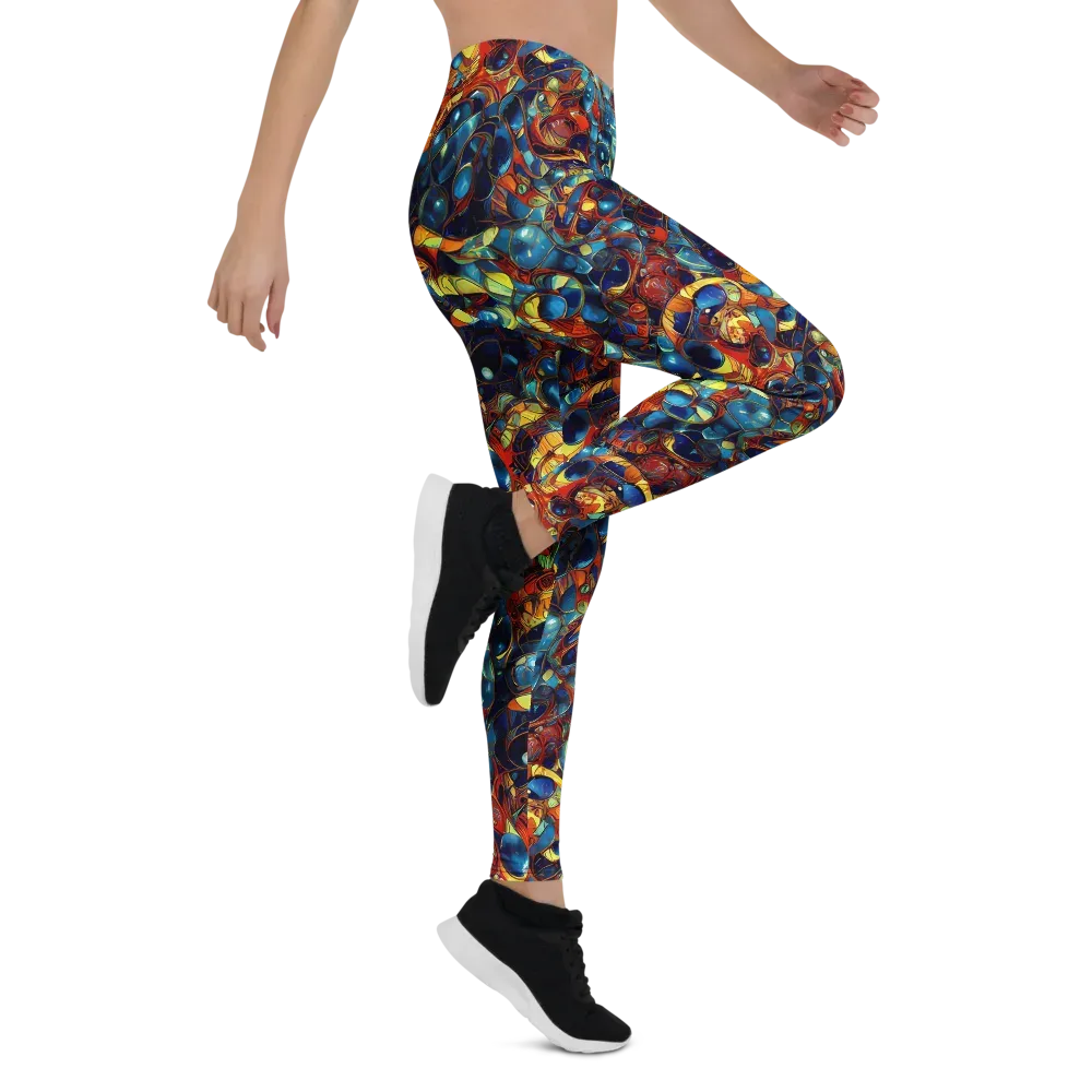 Sapphire Frenzy on Leggings — Right