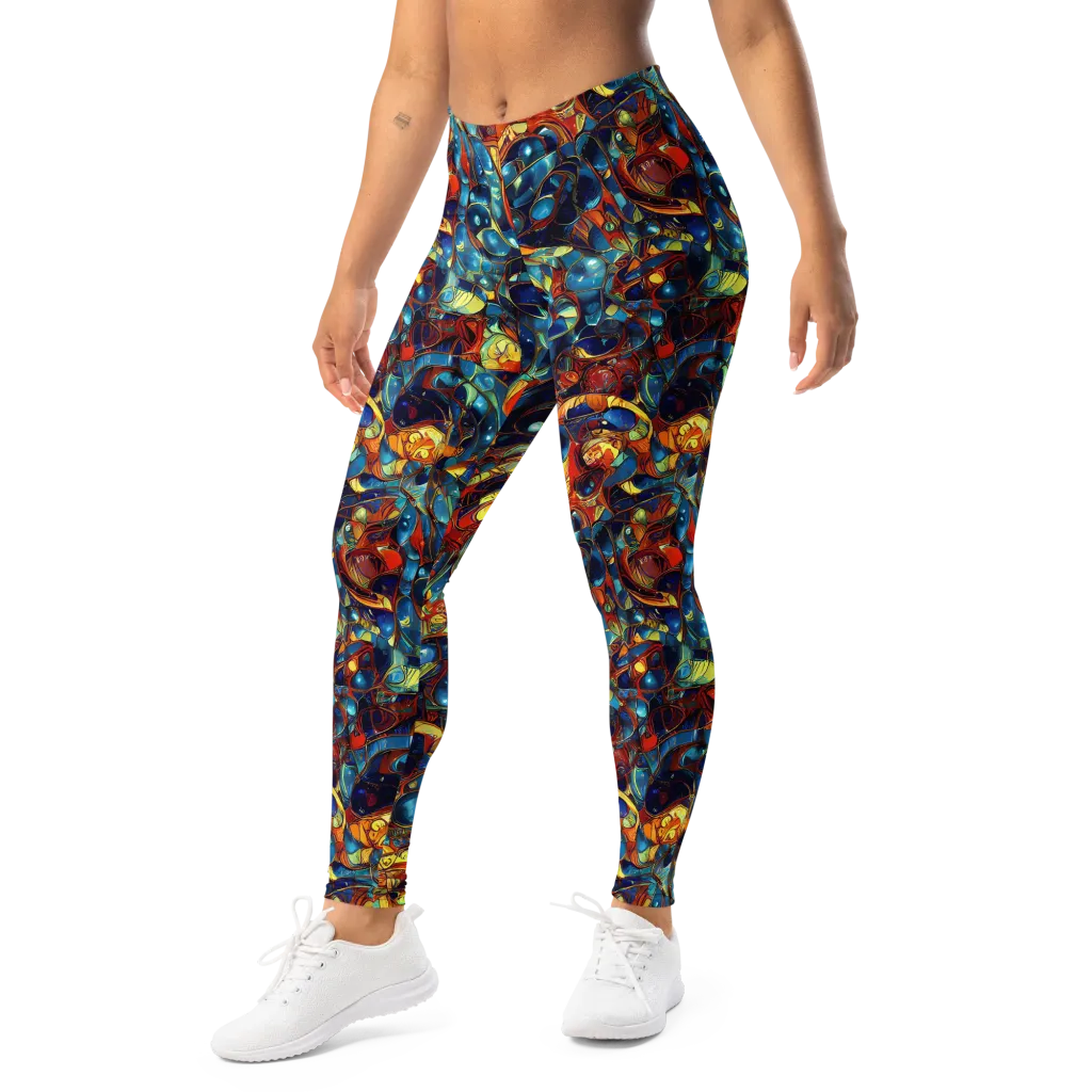 Sapphire Frenzy on Leggings — Left Front