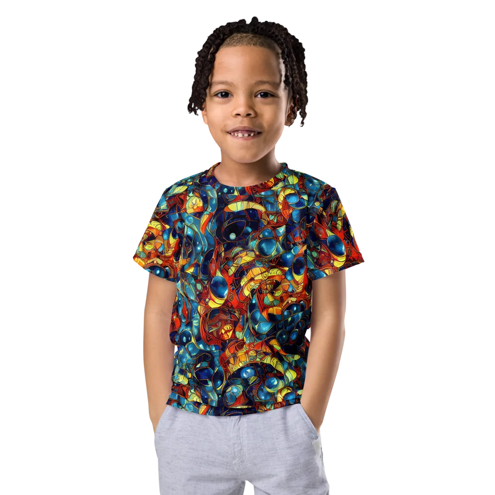 Sapphire Frenzy on Kids Crew Neck T-Shirt — Front
