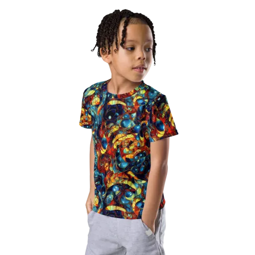 Sapphire Frenzy on a Kids Crew Neck T-Shirt