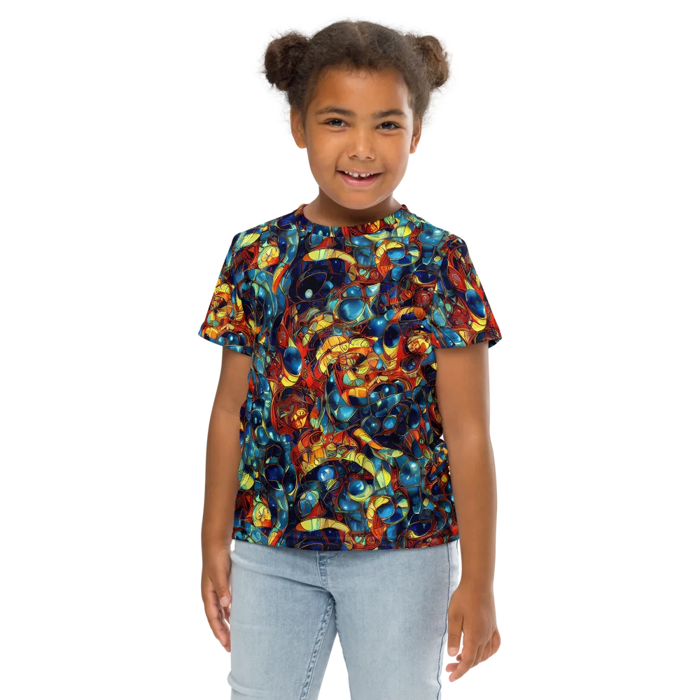 Sapphire Frenzy on Kids Crew Neck T-Shirt — Front