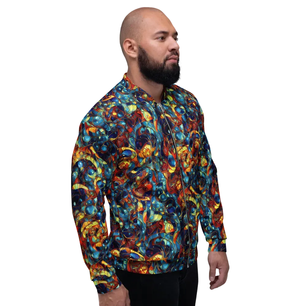 Sapphire Frenzy on Bomber Jacket — Right