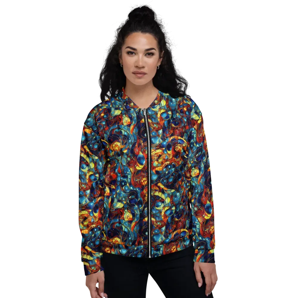 Sapphire Frenzy on Bomber Jacket — Front