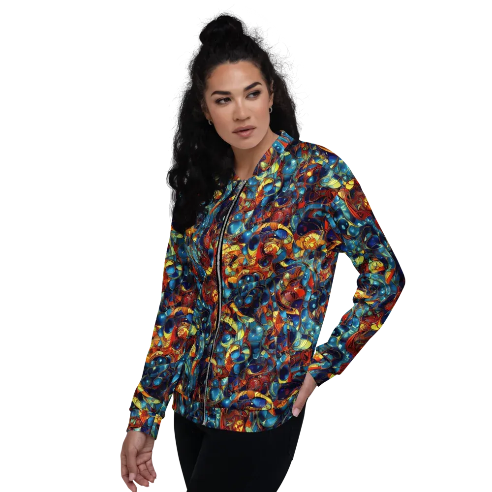 Sapphire Frenzy on Bomber Jacket — Left