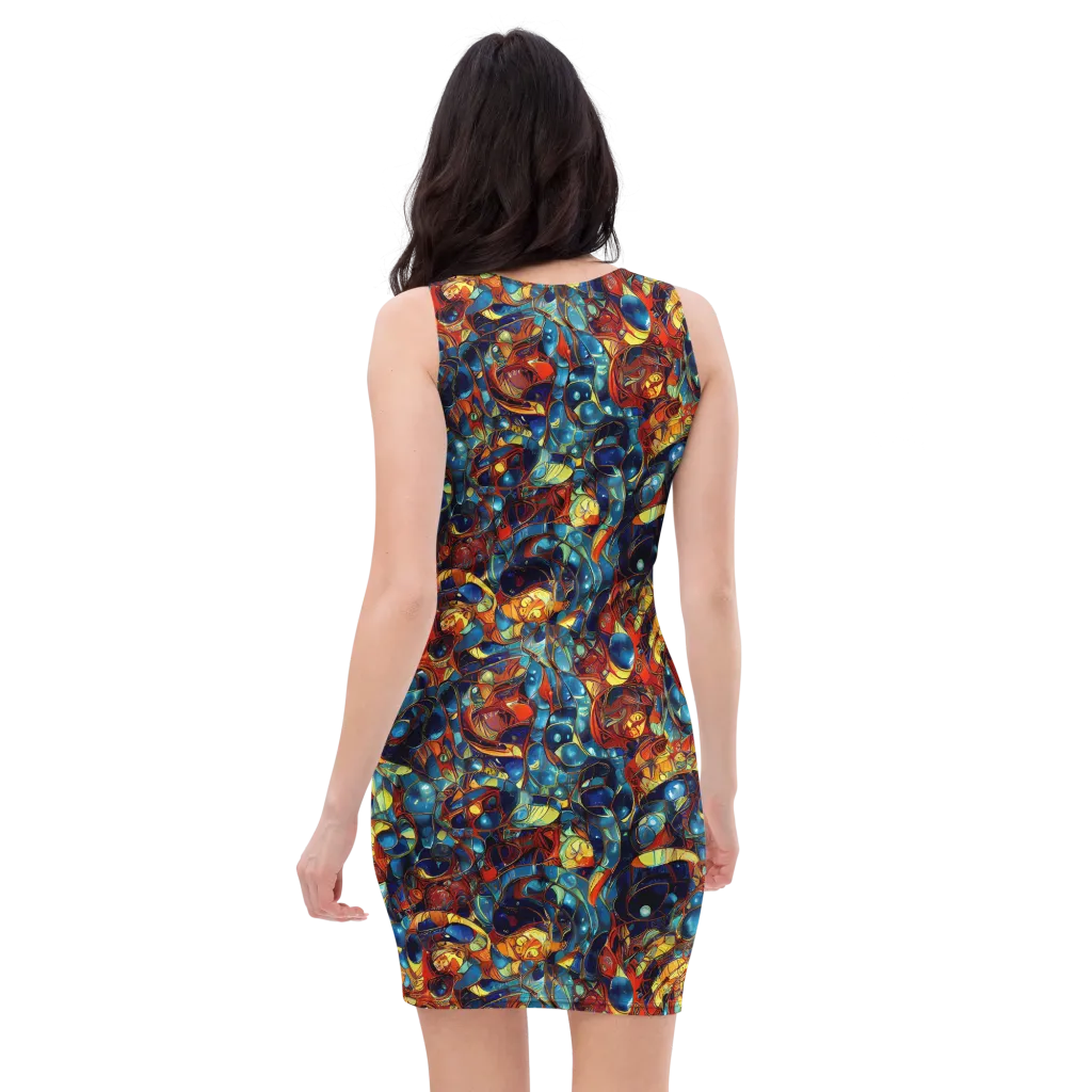 Sapphire Frenzy on Bodycon Dress — Back