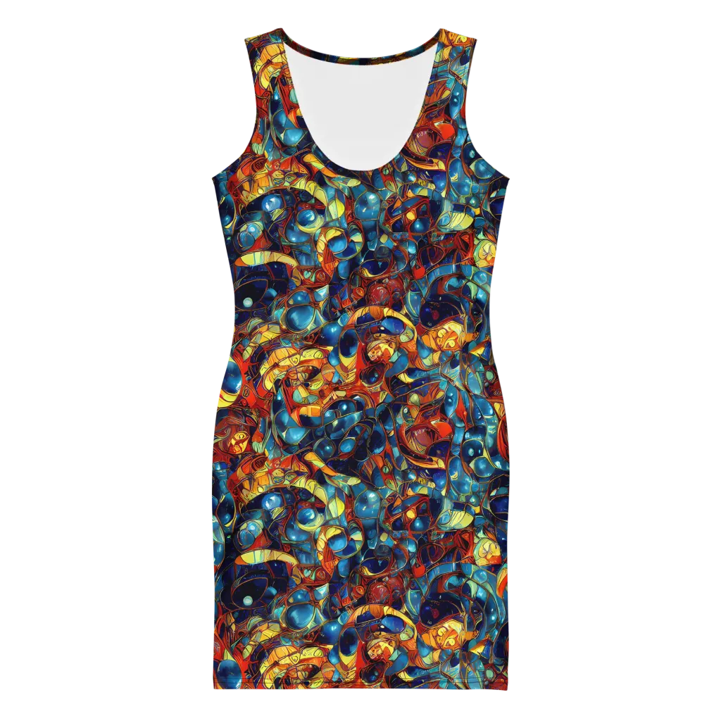 Sapphire Frenzy on Bodycon Dress — Front