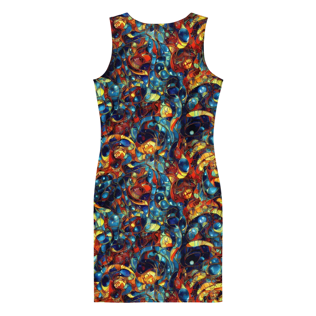 Sapphire Frenzy on Bodycon Dress — Back
