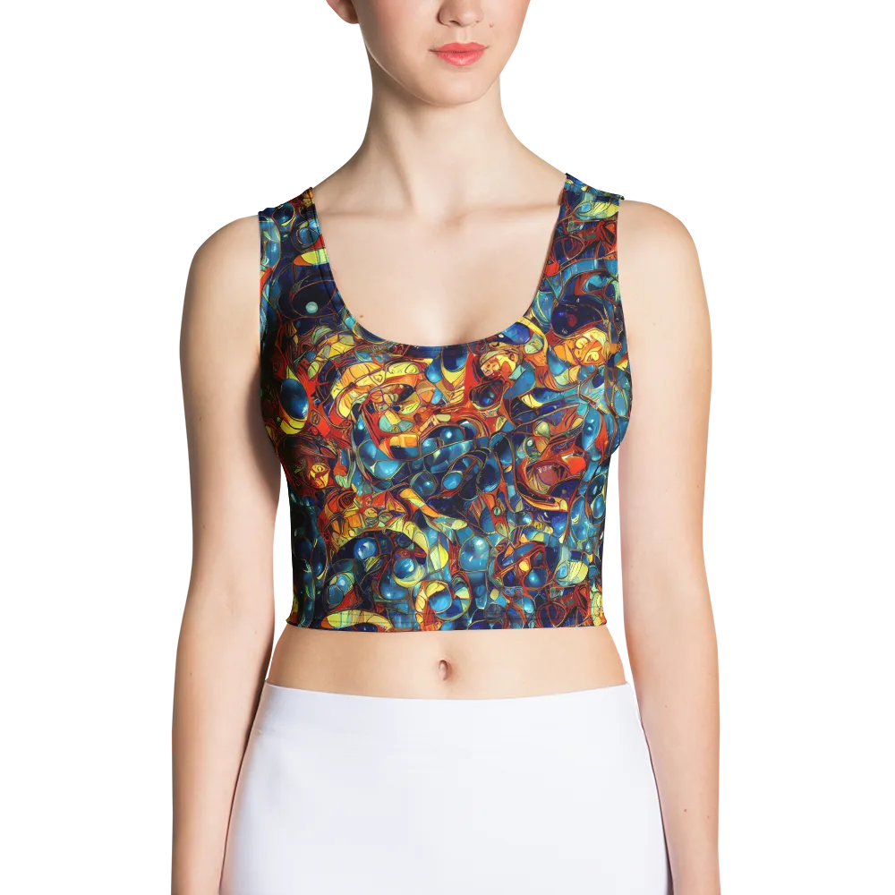 Sapphire Frenzy on Crop Top — Front
