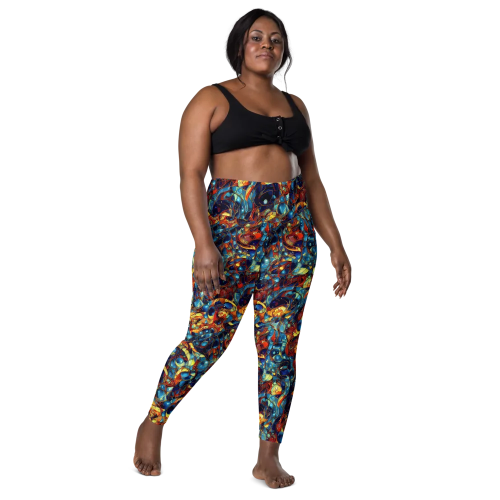 Sapphire Frenzy on Leggings with Pockets — Front