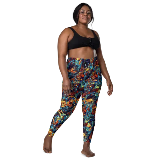 Sapphire Frenzy on a Leggings with Pockets