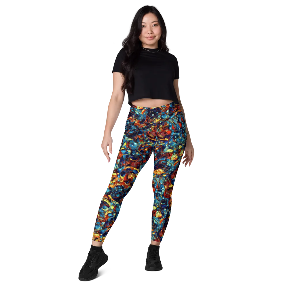 Sapphire Frenzy on Leggings with Pockets — Front