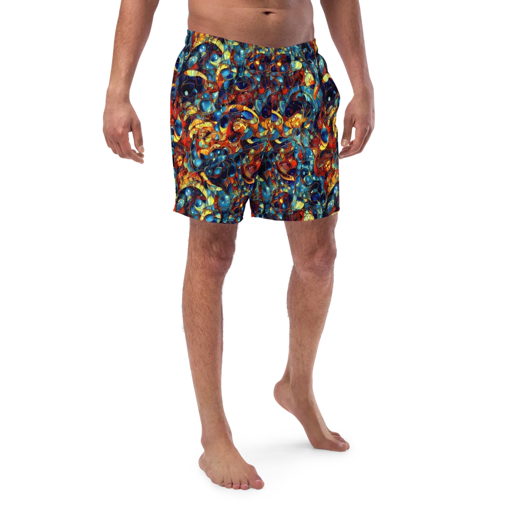 Sapphire Frenzy on Swim Trunks — Front