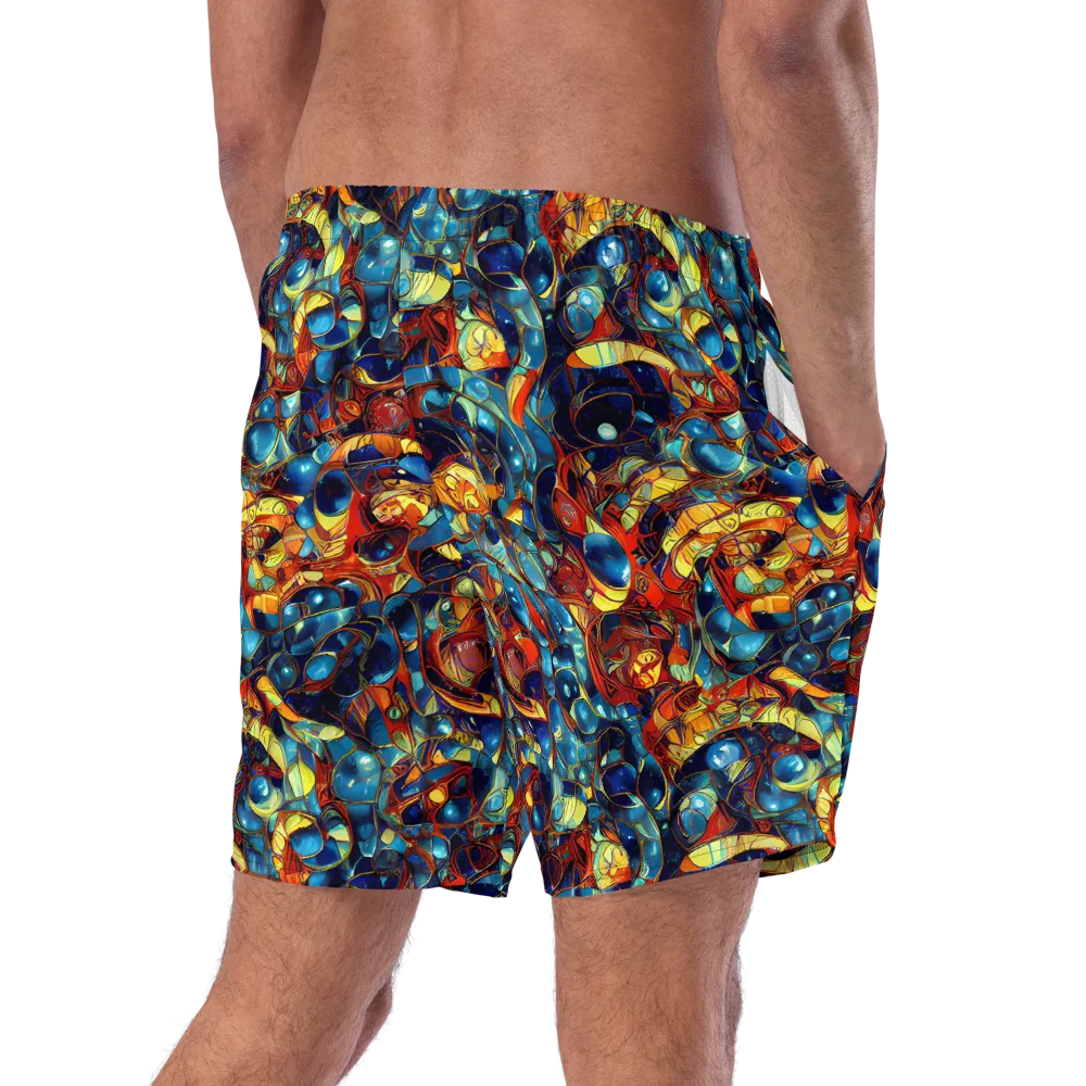 Sapphire Frenzy on Swim Trunks — Right Back
