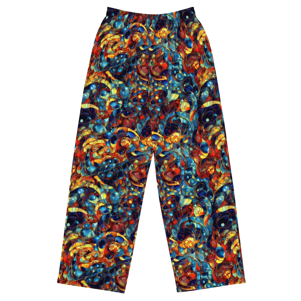 Sapphire Frenzy on Wide-Leg Pants — Front