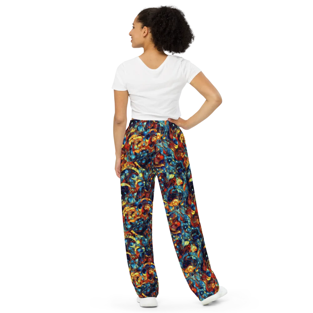 Sapphire Frenzy on Wide-Leg Pants — Back