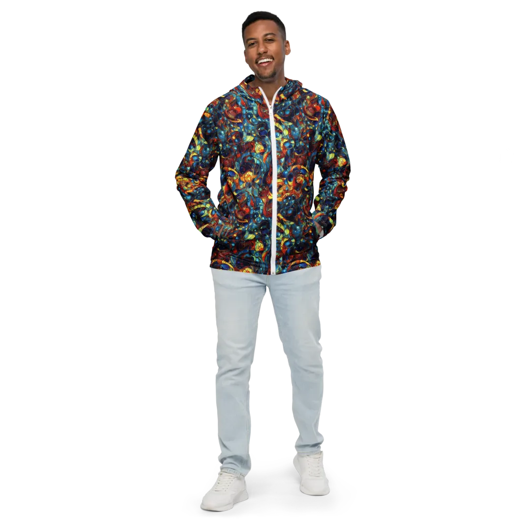 Sapphire Frenzy on Men's Windbreaker — Front